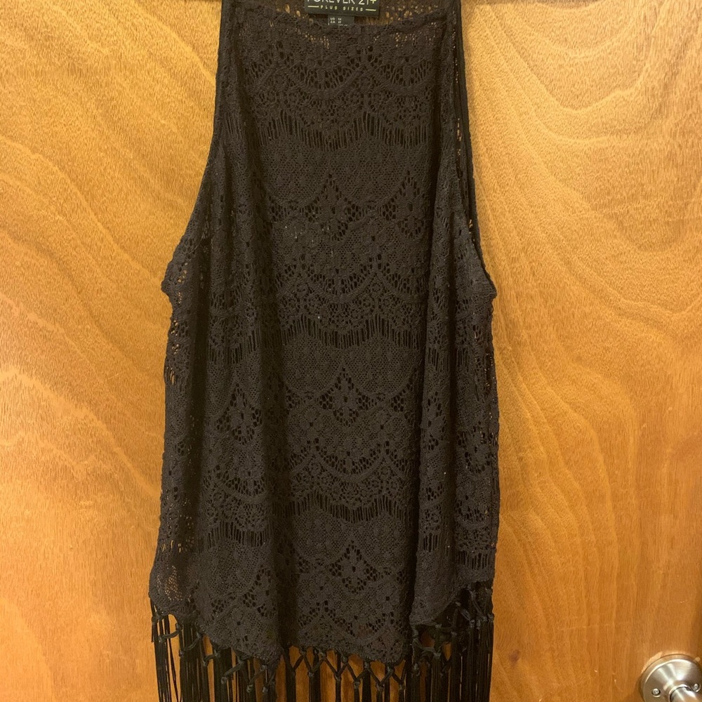 Mesh lace tank top